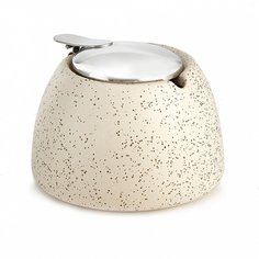 Сахарница 450 мл, фарфор, бежевая, Ф19-037E