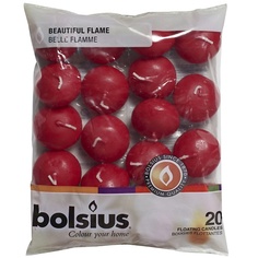 Набор ароматических свечей BOLSIUS Свечи плавающие Bolsius Classic темно-красные