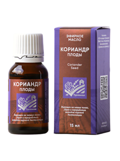 Арома-масло для дома АФ ТУРГЕНЕВСКАЯ 100% натуральное эфирное масло Кориандра 15