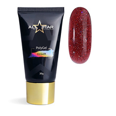 Полигель ALL STAR PROFESSIONAL PolyGel COLOR "Black" для моделирования и укрепления ногтей