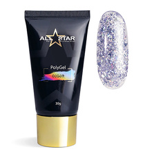 Полигель ALL STAR PROFESSIONAL PolyGel COLOR "Black" для моделирования и укрепления ногтей