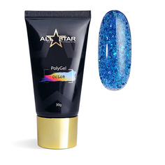 Полигель ALL STAR PROFESSIONAL PolyGel COLOR "Black" для моделирования и укрепления ногтей