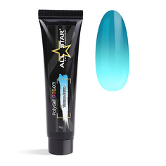 Полигель ALL STAR PROFESSIONAL PolyGel Thermo "Azure" для моделирования и укрепления ногтей