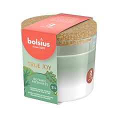 BOLSIUS Свеча в стекле арома с пробкой свежесть сада 403