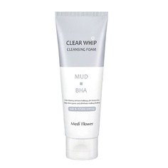 MEDIFLOWER Пенка для умывания с белой глиной и BHA кислотами