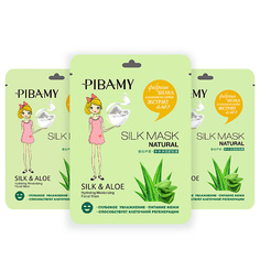 Набор масок для лица PIBAMY Набор тканевых масок SILK&ALOE для увлажнения, питания и регенерации