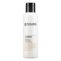 Шампунь для волос FLOLAND Шампунь восстанавливающий с кератином, аминокислотами и маслами Premium Silk Keratin Shampoo 150
