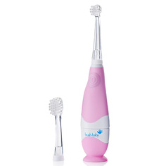 Электрическая зубная щетка BRUSH-BABY BabySonic звуковая зубная щетка, 0-3 года, розовая