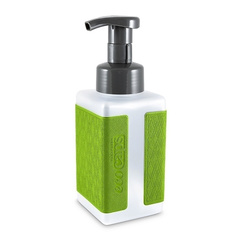 Дозатор для жидкого мыла ECOCAPS Диспенсер для жидкого мыла с наклейкой из эко кожи, зелёный