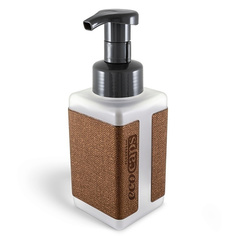 Дозатор для жидкого мыла ECOCAPS Диспенсер для жидкого мыла с наклейкой из эко кожи, цвет медь