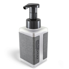Дозатор для жидкого мыла ECOCAPS Диспенсер для жидкого мыла с наклейкой из эко кожи, серый