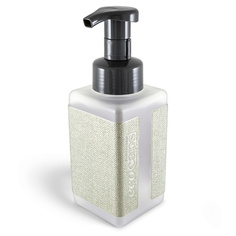 Дозатор для жидкого мыла ECOCAPS Диспенсер для жидкого мыла с наклейкой из эко кожи, цвет золото
