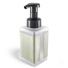 Дозатор для жидкого мыла ECOCAPS Диспенсер для жидкого мыла с наклейкой из эко кожи, светлое золото