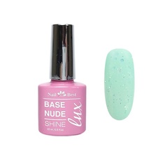 Лак NAIL BEST База цветная камуфлирующая Lux Base Sparkle Tiffany c блестками