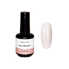 Лак NAIL BEST Base Nude Rubber №06 нюдовая каучуковая камуфлирующая база