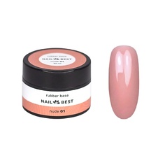 Лак NAIL BEST Base Nude Rubber №01 нюдовая каучуковая камуфлирующая база