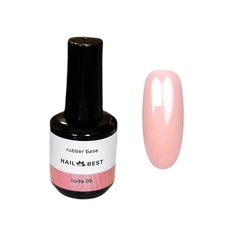 Лак NAIL BEST Base Nude Rubber №05 нюдовая каучуковая камуфлирующая база