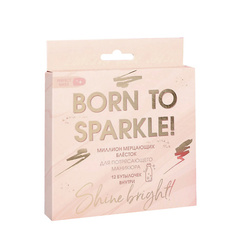 Набор для дизайна ногтей BEAUTY FOX Набор мелких блёсток для декора ногтей Born to sparkle, 12 цветов