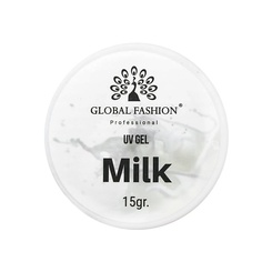 Гель для наращивания ногтей GLOBAL FASHION Гель для наращивания и укрепления ногтей, Milk