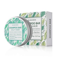 Шампунь для волос ALISA BON Твердый шампунь для волос SHAMPOO BAR «Крапива Мята Ментол» 60