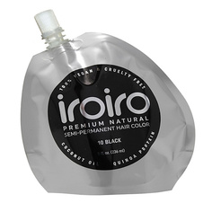 Краска для волос IROIRO Семи-перманентный краситель для волос 10 BLACK Черный