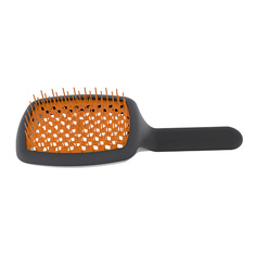 Аксессуары для волос JANEKE Щетка вентилируемая для объёмной укладки чёрно-оранжевая