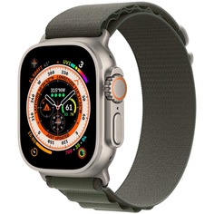 Смарт-часы Apple Watch Ultra 49 мм Titanium, M текстильный ремешок, зелёный