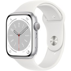Смарт-часы Apple Watch Series 8 45 мм серебристый, спортивный ремешок