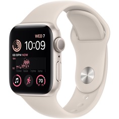 Смарт-часы Apple Watch SE 40 мм 2022 сияющая звезда, M/L спортивный ремешок