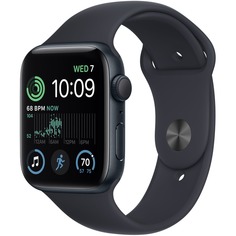 Смарт-часы Apple Watch SE 44 мм 2022 тёмная ночь, M/L спортивный ремешок