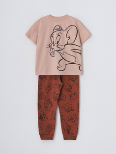 Пижама с принтом Tom and Jerry для девочек (розовый, 116-122) Sela