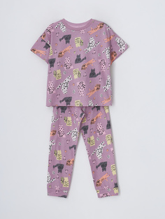 Пижама с принтом для девочек (принт, 92-98) Sela