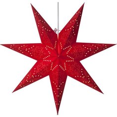 Декоративная подвеска звезда в узорах, красная, 70 х 16 см Star Trading