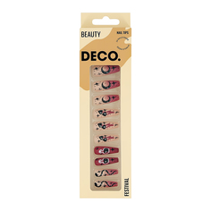 Набор накладных ногтей с клеевыми стикерами DECO. FESTIVAL magic forest 24 шт + клеевые стикеры 24 шт