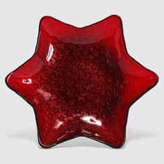 Блюдо Mercury Stars д32.5см бордо