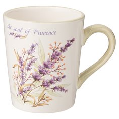 Кружка керамика, 400 мл, Душа Прованса, 13х9.5х10.5, подарочная упаковка, Agness, 358-2068, бежевая