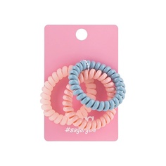 Аксессуары для волос SODA Набор резинок для волос PINK AND GREY #sugargem So.Da