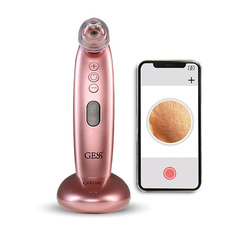 GESS Sleek прибор для вакуумной чистки и микродермабразии лица с микрокамерой и приложением