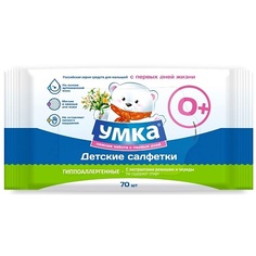 Салфетки для тела УМКА Салфетки влажные детские, 70 шт. гигиеническая продукция 1 Umka