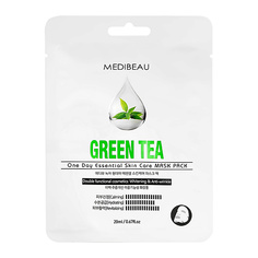 Маски для лица MEDIBEAU Маска для лица с экстрактом зеленого чая (успокаивающая) 20