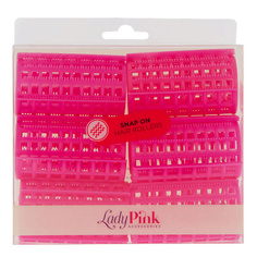 Аксессуары для волос LADY PINK Бигуди с зажимом SNAP ON basic d 42 розовые