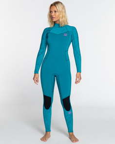 Женский Гидрокостюм С Застежкой-Молнией На Спине 5/4Mm Synergy Blue Lagoon Billabong