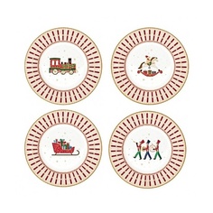 Набор из 4-х тарелок Easy life Полярный экспресс 19 см