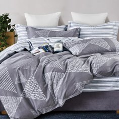 Постельное белье семейное, простыня 220х240 см, 2 наволочки 70х70 см, 2 пододеяльника 145х215 см, Cleo, сатин, коллекция Satin Lux, 40/668-SL