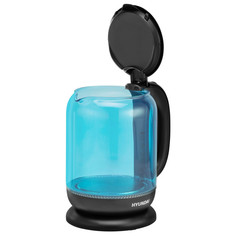 Чайники чайник HYUNDAI HYK-G2806 2200Вт 1,8л стекло черный/голубой