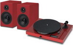 Виниловый проигрыватель с акустикой PRO-JECT SET JUKEBOX E1 + SPEAKER BOX 5 RED/RED