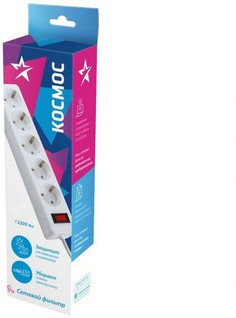 Сетевой фильтр Космос FKsm1.8m-5g(W) белый на 5 гнезд