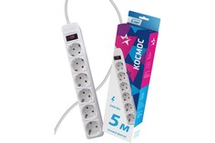 Сетевой фильтр Космос FKsm5m-6g(W)16A белый на 6 гнезд с заземлением