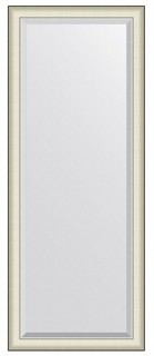 Зеркало напольное 79х200 см белая кожа с хромом Evoform Exclusive floor BY 6191