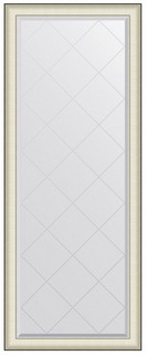 Зеркало напольное 79x200 см белая кожа с хромом Evoform Exclusive-G floor BY 6393